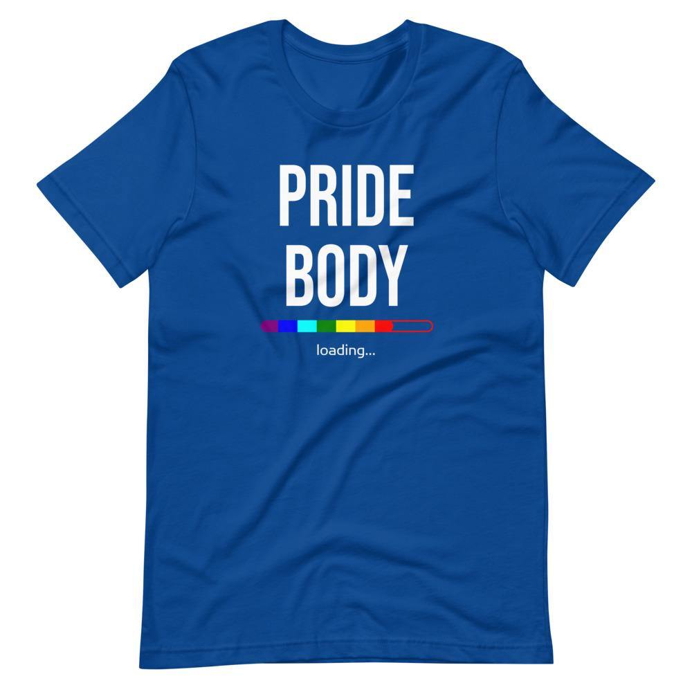 Pride Body Loading LGBTQIA+ Funny Gay Pride Rainbow Gift Short-Sleeve Unisex T-Shirt - ActivistChic