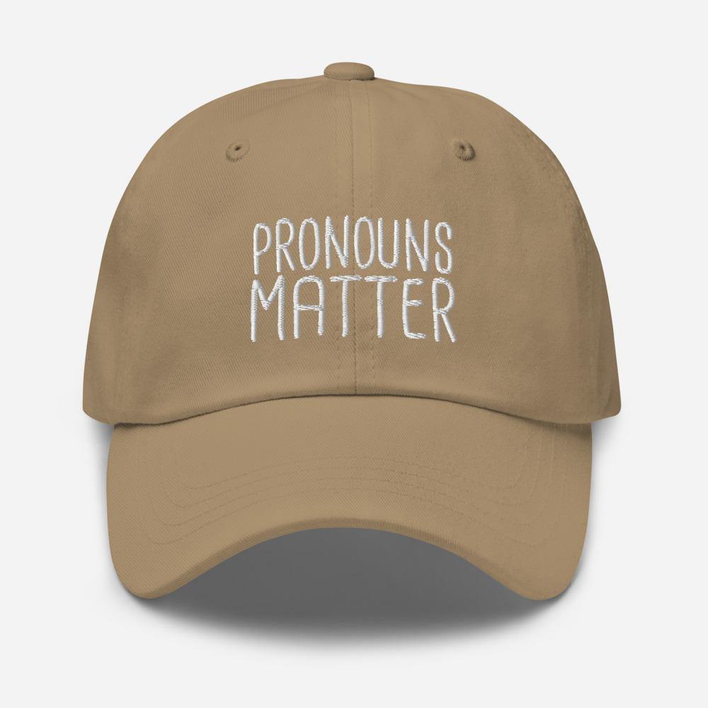 Pronouns Matter Trans Transgender FTM MTF LGBTQ Gifts Dad hat - ActivistChic