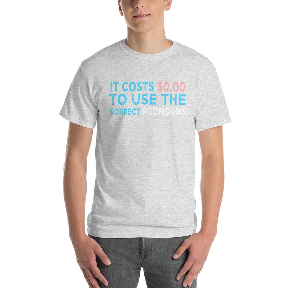 Pronouns Matter Use The Correct Ones Trans Transgender FTM MTF Flag Pride Short Sleeve T-Shirt - ActivistChic