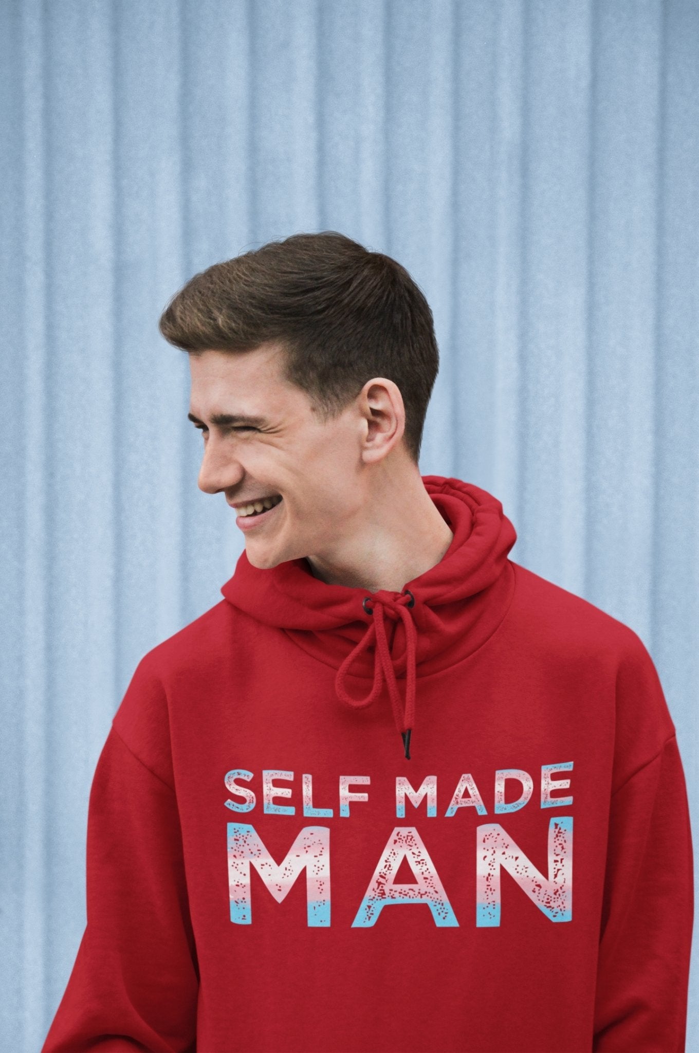 Self Made Man Trans Flag Transgender Gift FTM Hooded Sweatshirt - ActivistChic