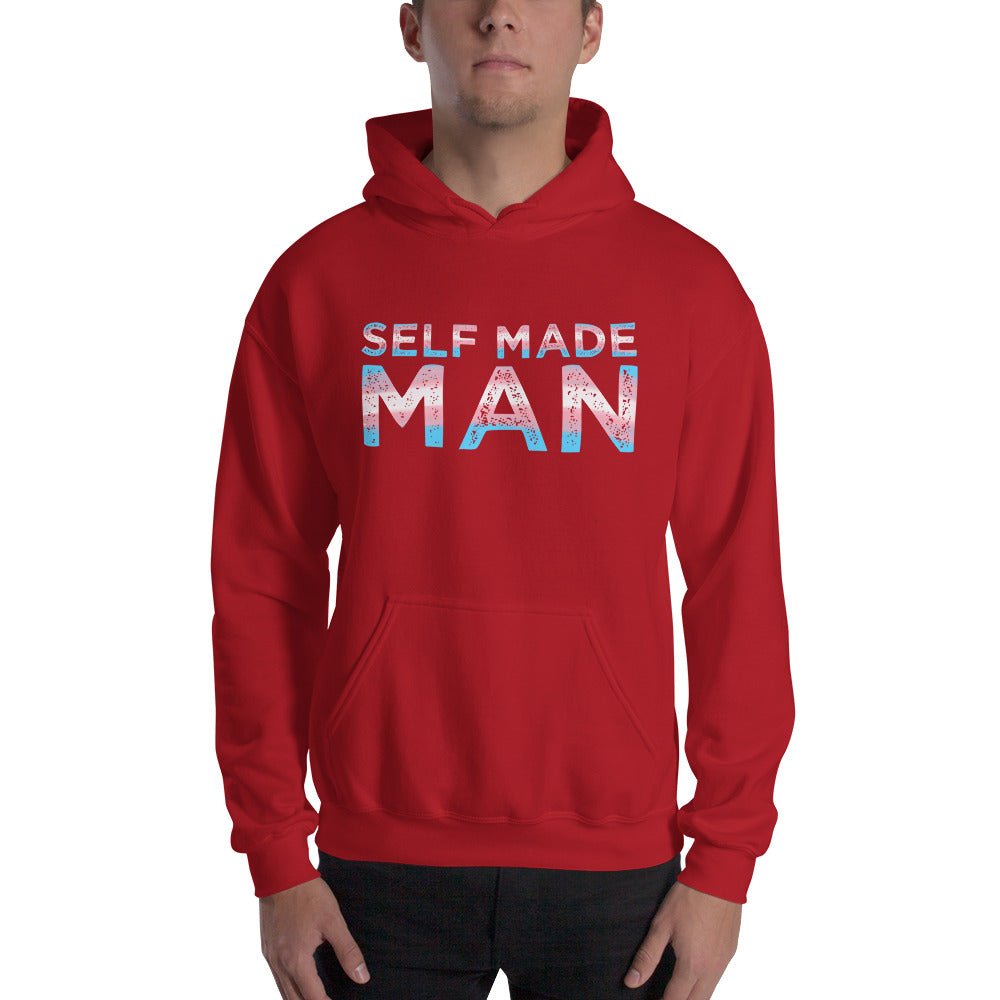 Self Made Man Trans Flag Transgender Gift FTM Hooded Sweatshirt - ActivistChic