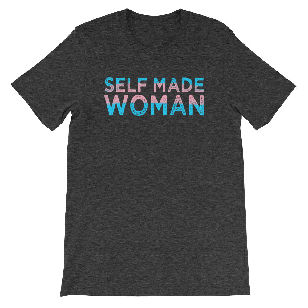 Self Made Woman Trans Flag Transgender Gift MTF Short-Sleeve Unisex T-Shirt - ActivistChic