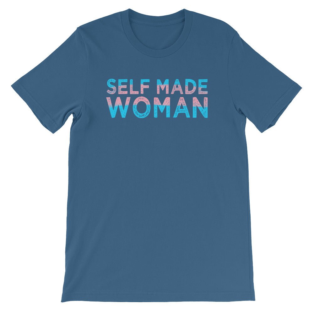 Self Made Woman Trans Flag Transgender Gift MTF Short-Sleeve Unisex T-Shirt - ActivistChic