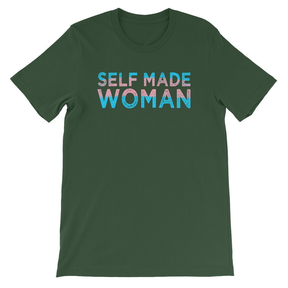 Self Made Woman Trans Flag Transgender Gift MTF Short-Sleeve Unisex T-Shirt - ActivistChic