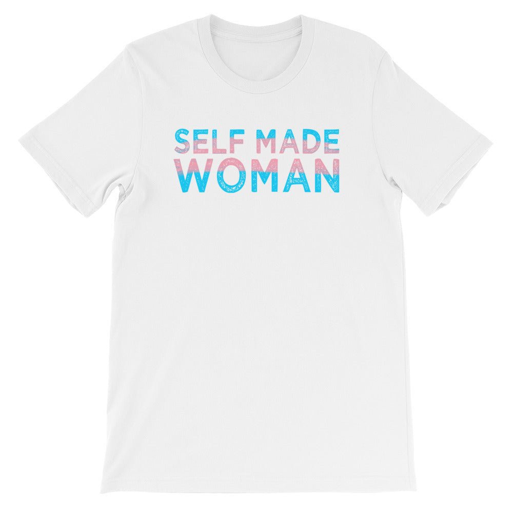 Self Made Woman Trans Flag Transgender Gift MTF Short-Sleeve Unisex T-Shirt - ActivistChic