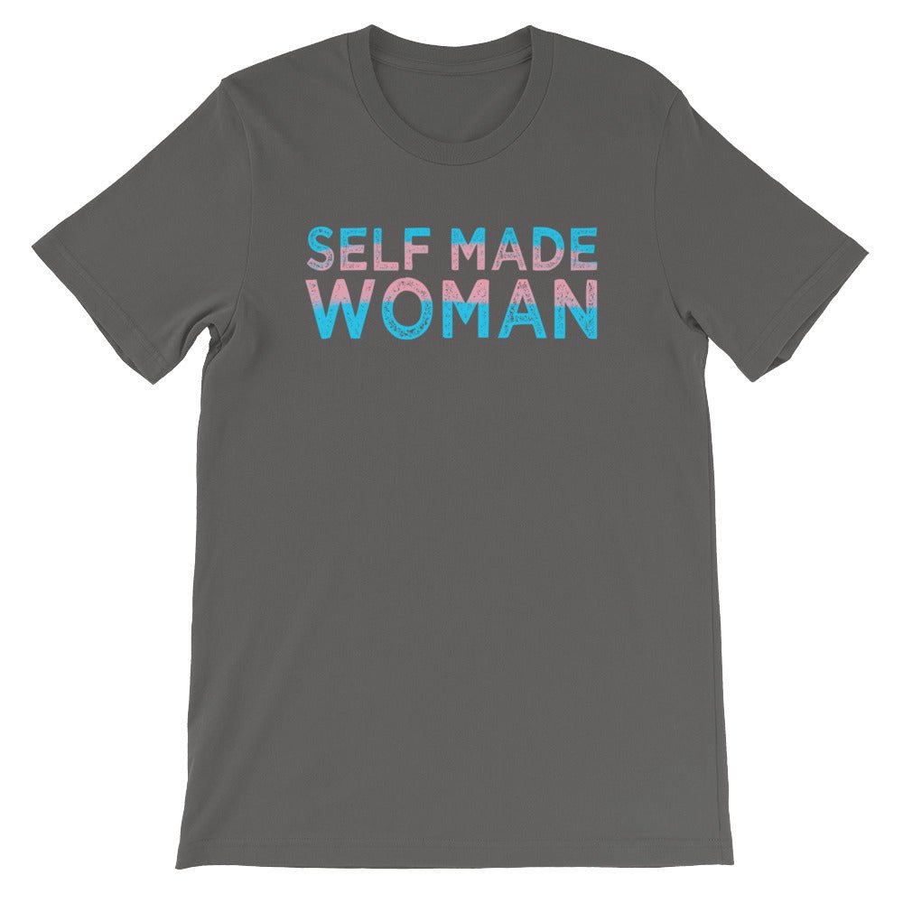 Self Made Woman Trans Flag Transgender Gift MTF Short-Sleeve Unisex T-Shirt - ActivistChic