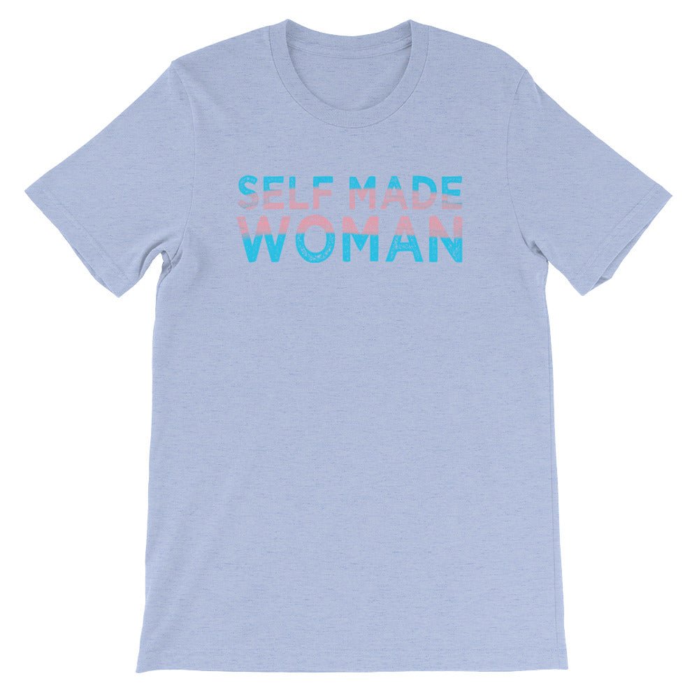 Self Made Woman Trans Flag Transgender Gift MTF Short-Sleeve Unisex T-Shirt - ActivistChic