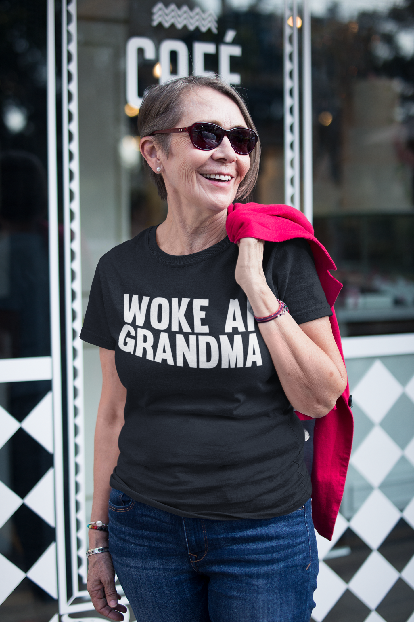 Woke AF Grandma Women's Rights Feminist Feminism March January 19 Tee T-Shirt