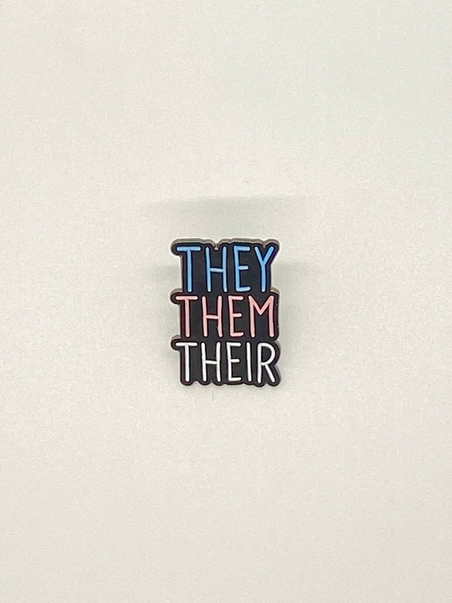 They Them Their Pronouns Enamel Pin | Trans Pronouns - ActivistChic
