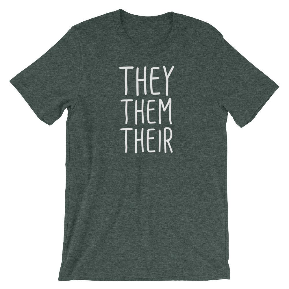 They Them Their Pronouns Transgender Trans Gift FTM MTF Short-Sleeve Unisex T-Shirt - ActivistChic