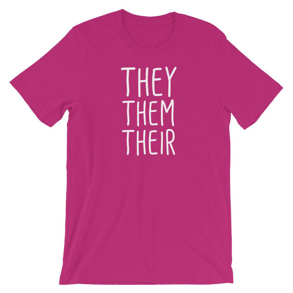 They Them Their Pronouns Transgender Trans Gift FTM MTF Short-Sleeve Unisex T-Shirt - ActivistChic