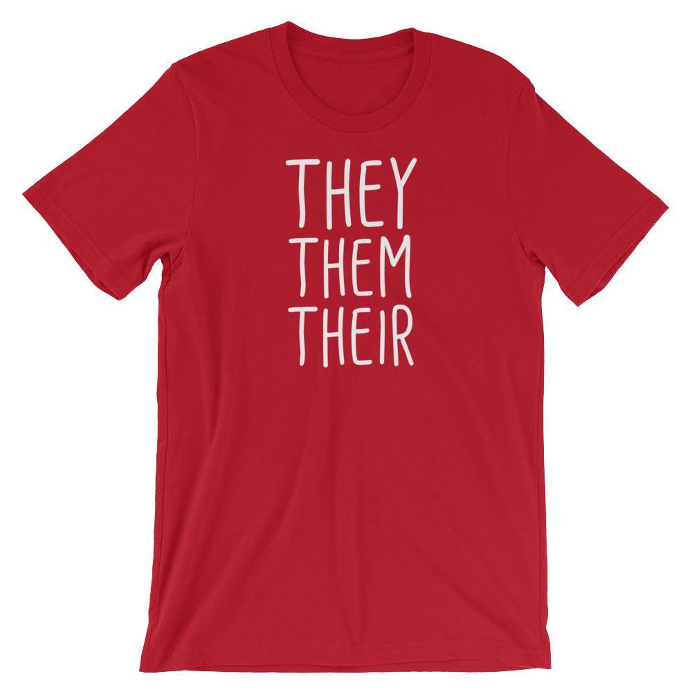 They Them Their Pronouns Transgender Trans Gift FTM MTF Short-Sleeve Unisex T-Shirt - ActivistChic