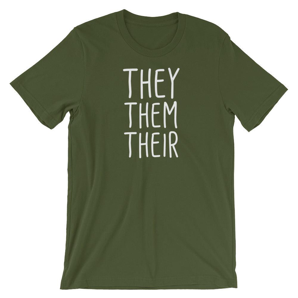 They Them Their Pronouns Transgender Trans Gift FTM MTF Short-Sleeve Unisex T-Shirt - ActivistChic
