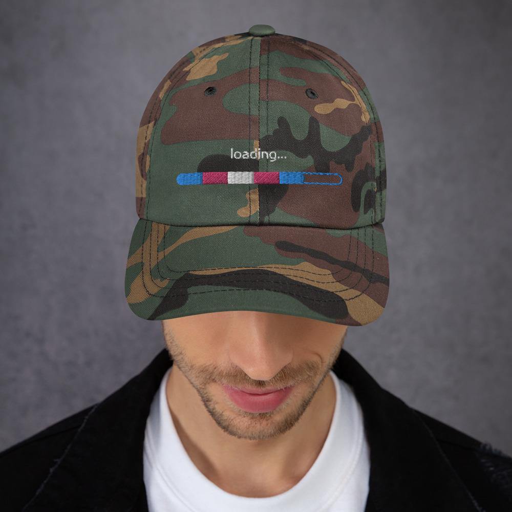 Trans Flag Loading FTM MTF Trans Pride Gift Dad hat - ActivistChic