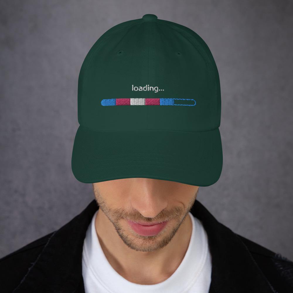 Trans Flag Loading FTM MTF Trans Pride Gift Dad hat - ActivistChic