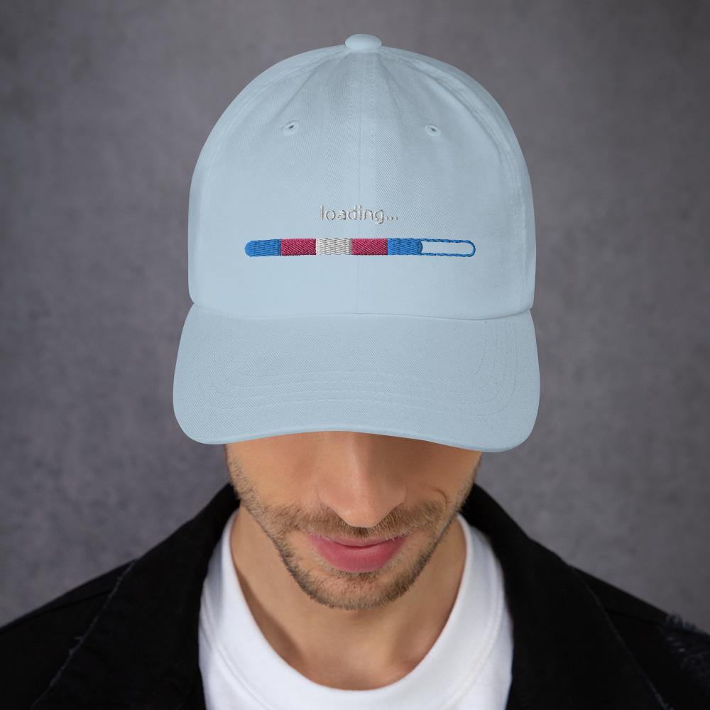 Trans Flag Loading FTM MTF Trans Pride Gift Dad hat - ActivistChic