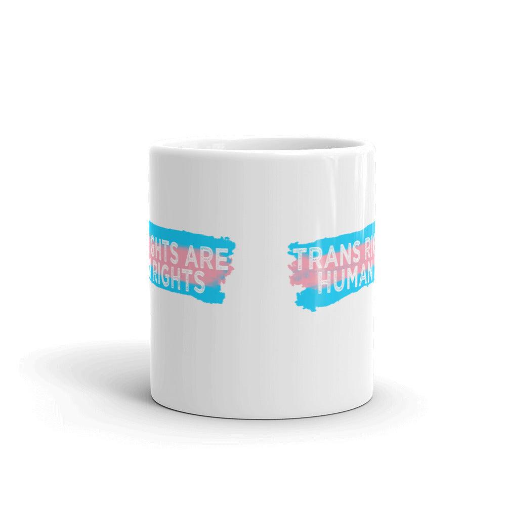 Trans Rights Are Human Rights Trans Flag FTM MTF Transgender Gifts #WontBeErased Mug - ActivistChic