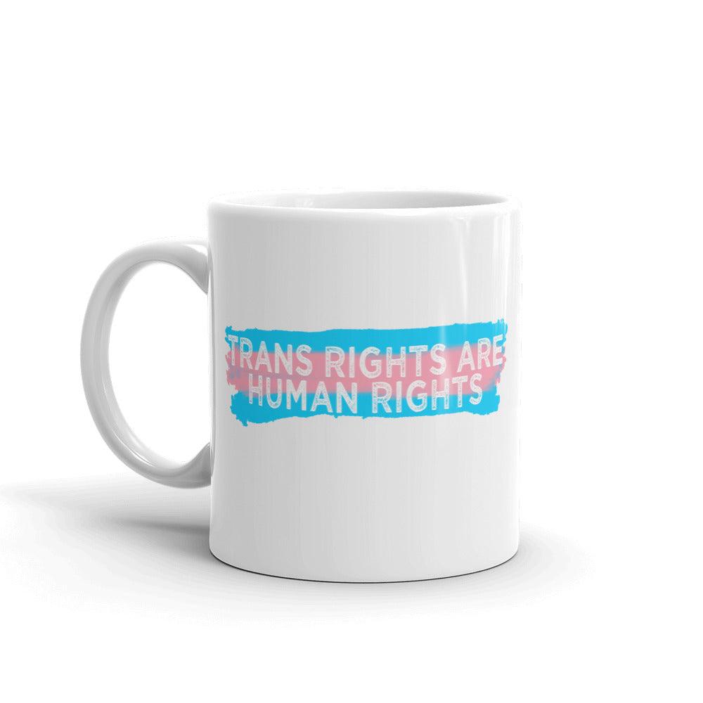 Trans Rights Are Human Rights Trans Flag FTM MTF Transgender Gifts #WontBeErased Mug - ActivistChic