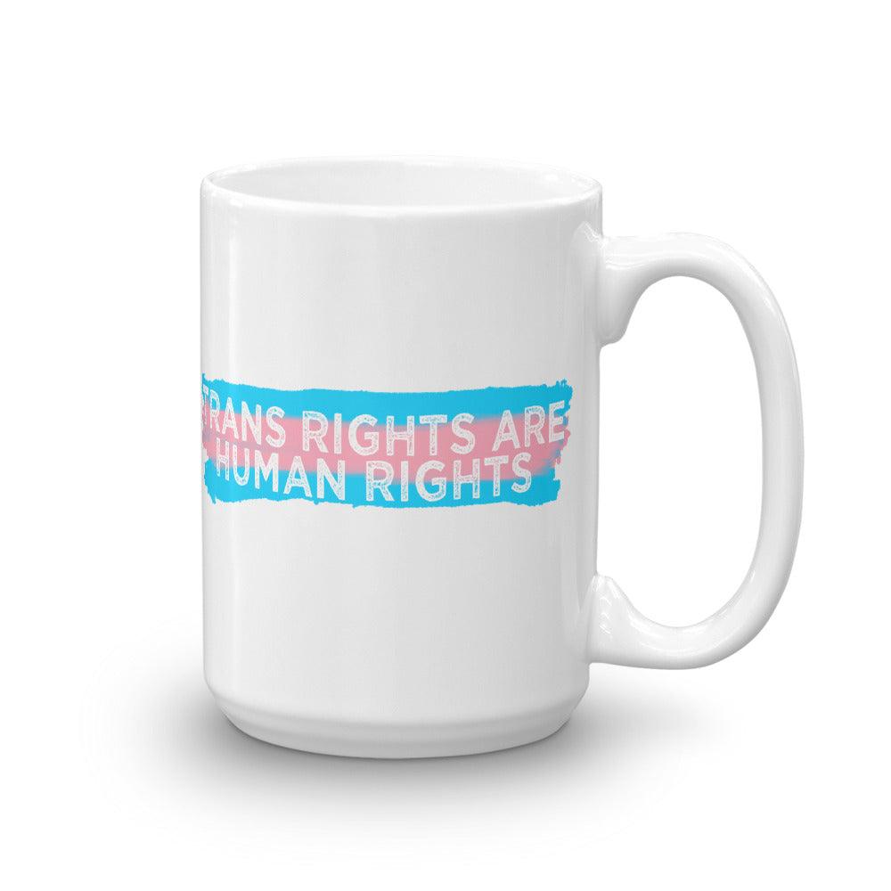 Trans Rights Are Human Rights Trans Flag FTM MTF Transgender Gifts #WontBeErased Mug - ActivistChic