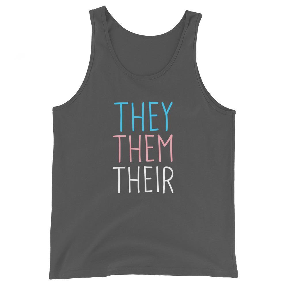 They Them Their Pronouns Transgender Trans Gift Unisex Tank Top - ActivistChic