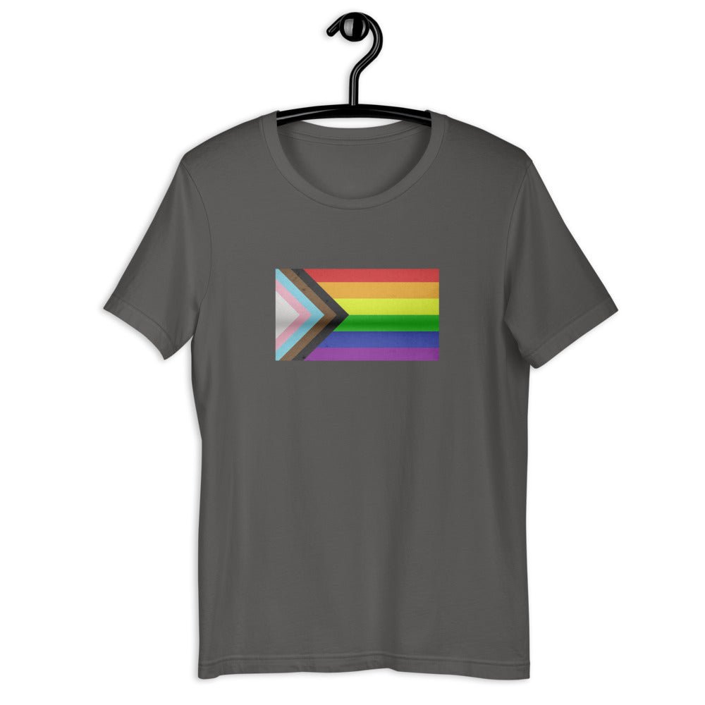 Vintage Designed Progress Pride Flag LGBTQ+ Rainbow Gay Pride | Trans Pride | Black Pride Short-Sleeve Unisex T-Shirt - ActivistChic