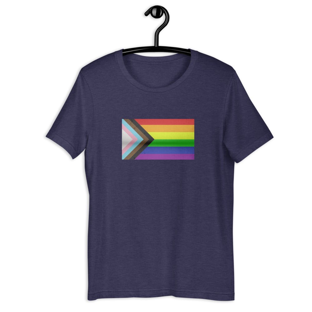 Vintage Designed Progress Pride Flag LGBTQ+ Rainbow Gay Pride | Trans Pride | Black Pride Short-Sleeve Unisex T-Shirt - ActivistChic