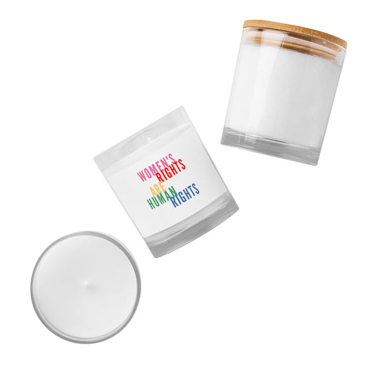 Women's Rights Are Human Rights Feminist Glass jar candle - ActivistChic