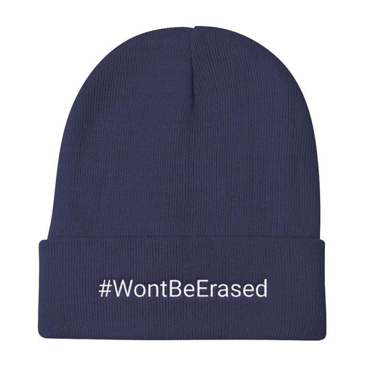 WontBeErased Trans Transgender Support Knit Beanie - ActivistChic
