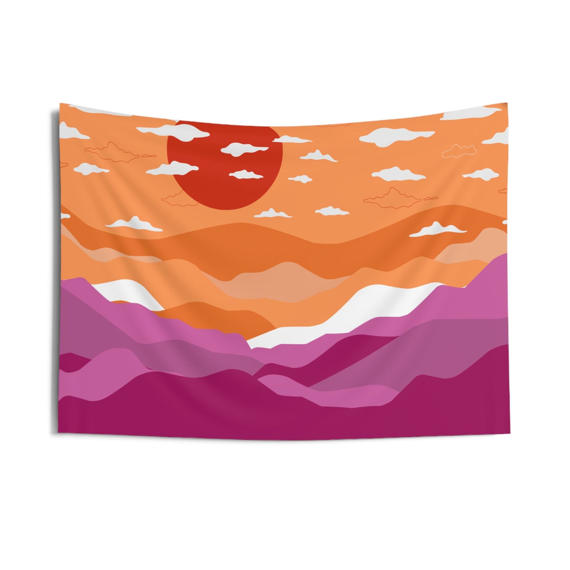 Discreet Lesbian Pride Art Landscape Tapestry | Indoor LGBTQ Wall Tapestries (Series 1 of 3)