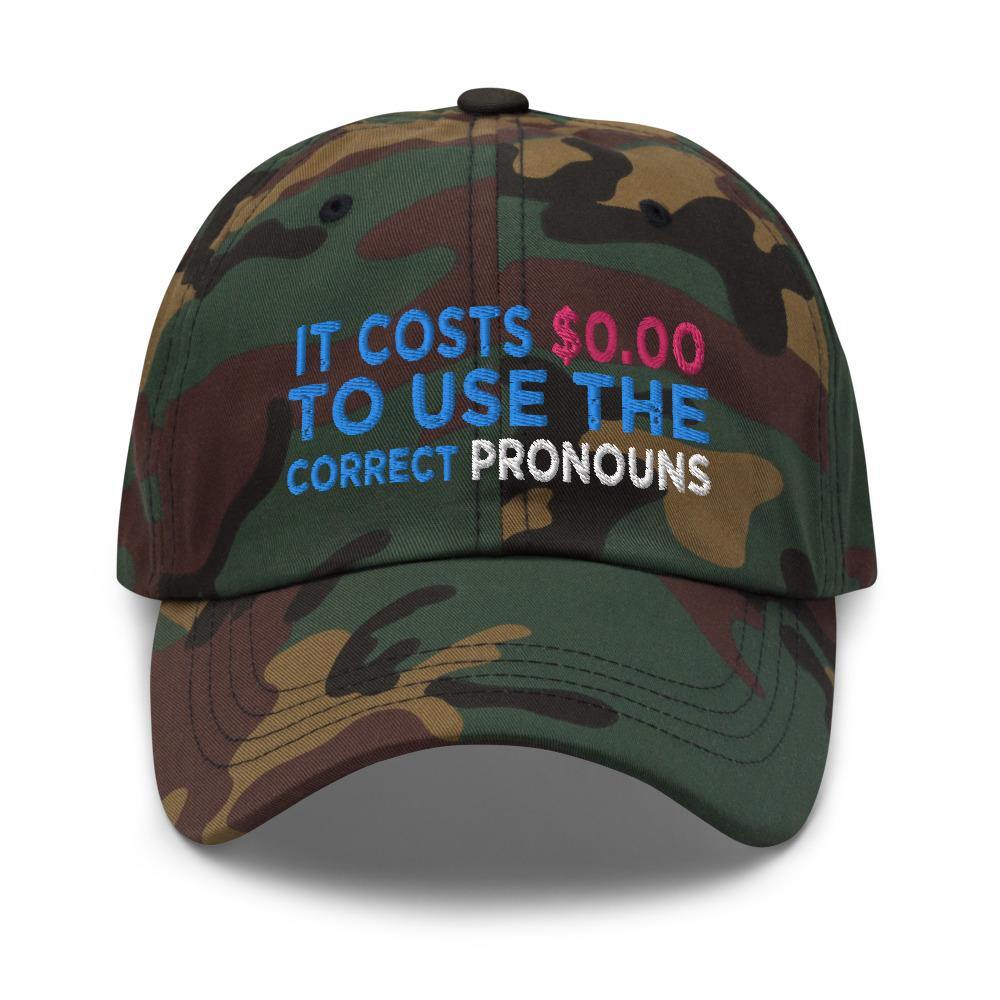 Pronouns Matter Use The Correct Ones Trans Transgender FTM MTF Flag Pride Hat - ActivistChic