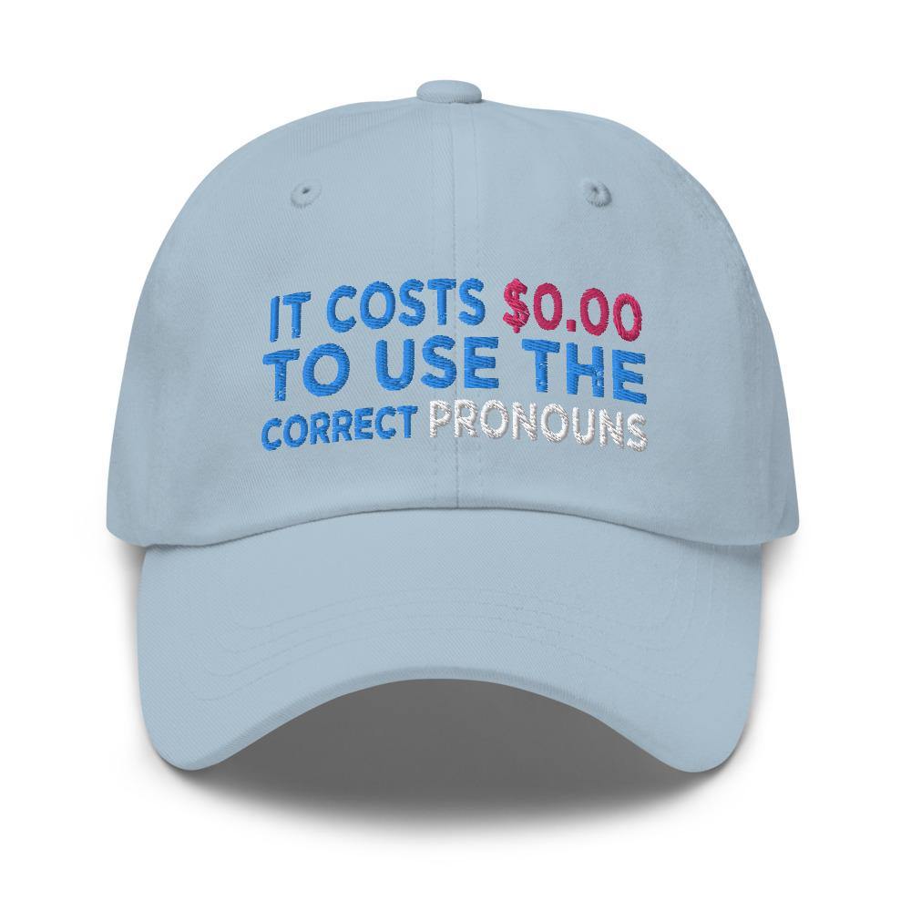 Pronouns Matter Use The Correct Ones Trans Transgender FTM MTF Flag Pride Hat - ActivistChic