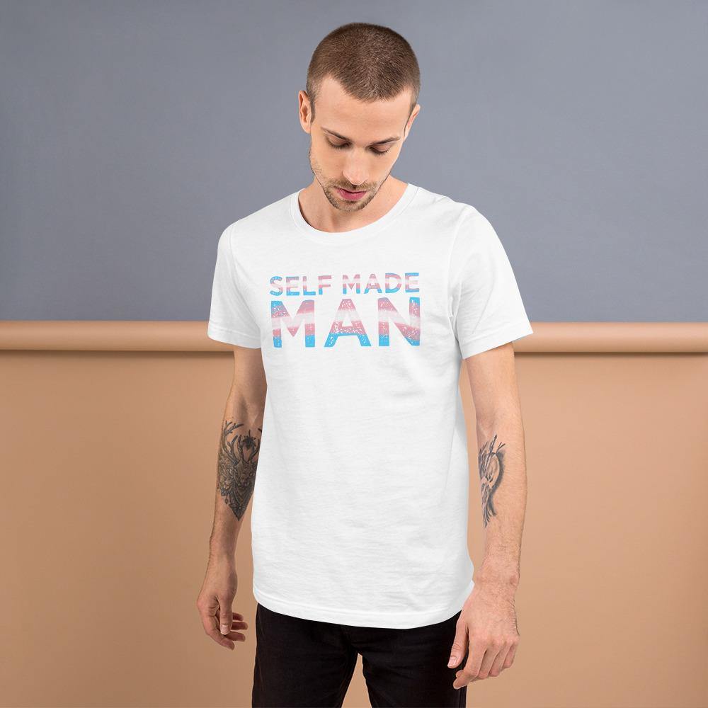 Distressed Self Made Man Trans FTM Transgender T-Shirt - ActivistChic