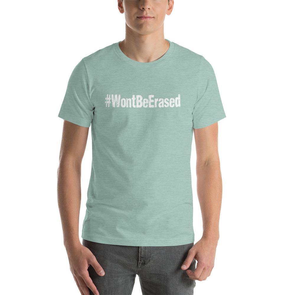 Distressed #WontBeErased Trans Transgender Support Unisex T-Shirt - ActivistChic