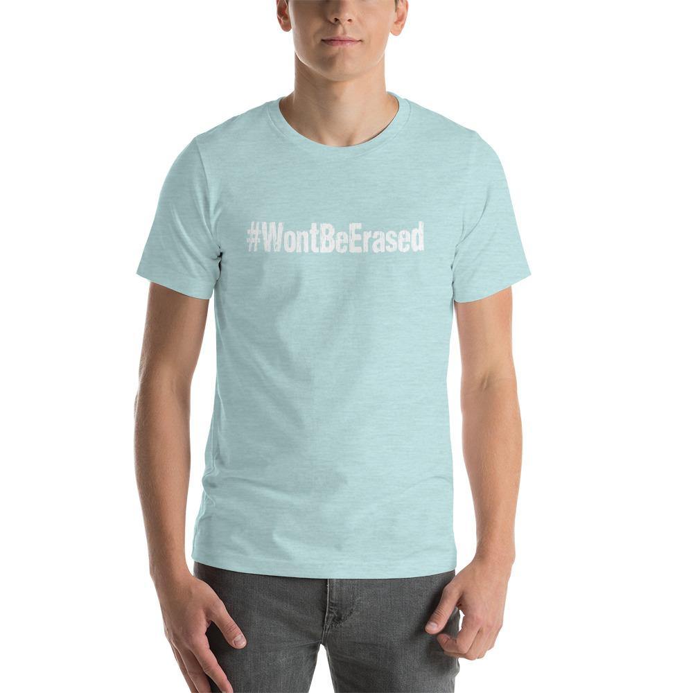 Distressed #WontBeErased Trans Transgender Support Unisex T-Shirt - ActivistChic