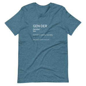 Gender is a social construct LGBTQ Non Binary Pride Androgynous Short-Sleeve Unisex T-Shirt - ActivistChic