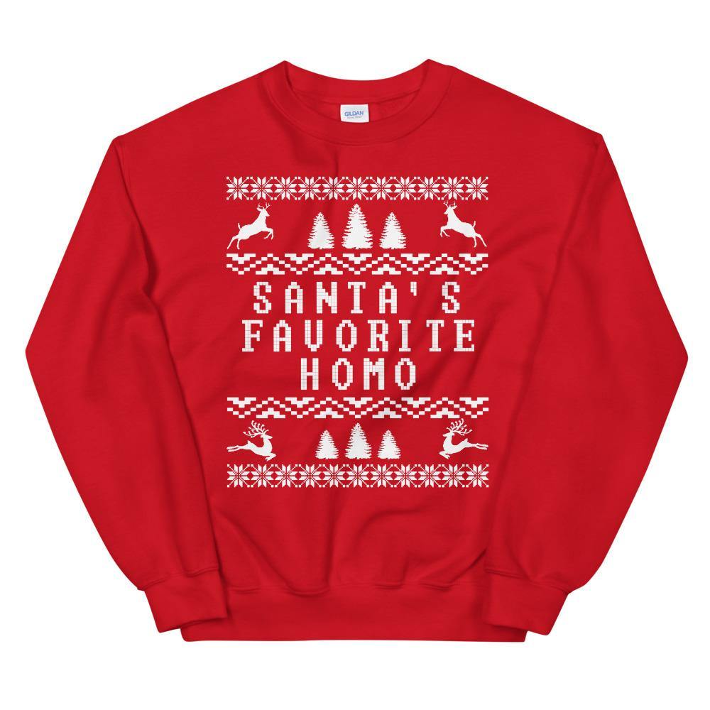 Funny Santa's Favorite Homo LGBTQ Christmas Holiday Gifts Unisex Sweatshirt - ActivistChic