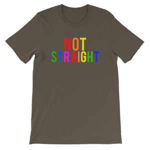 Not Straight Gay Pride LGBTQ Lesbian Gay Queer Transgender Bisexual Gift Short-Sleeve Unisex T-Shirt - ActivistChic