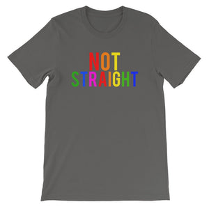 Not Straight Gay Pride LGBTQ Lesbian Gay Queer Transgender Bisexual Gift Short-Sleeve Unisex T-Shirt - ActivistChic