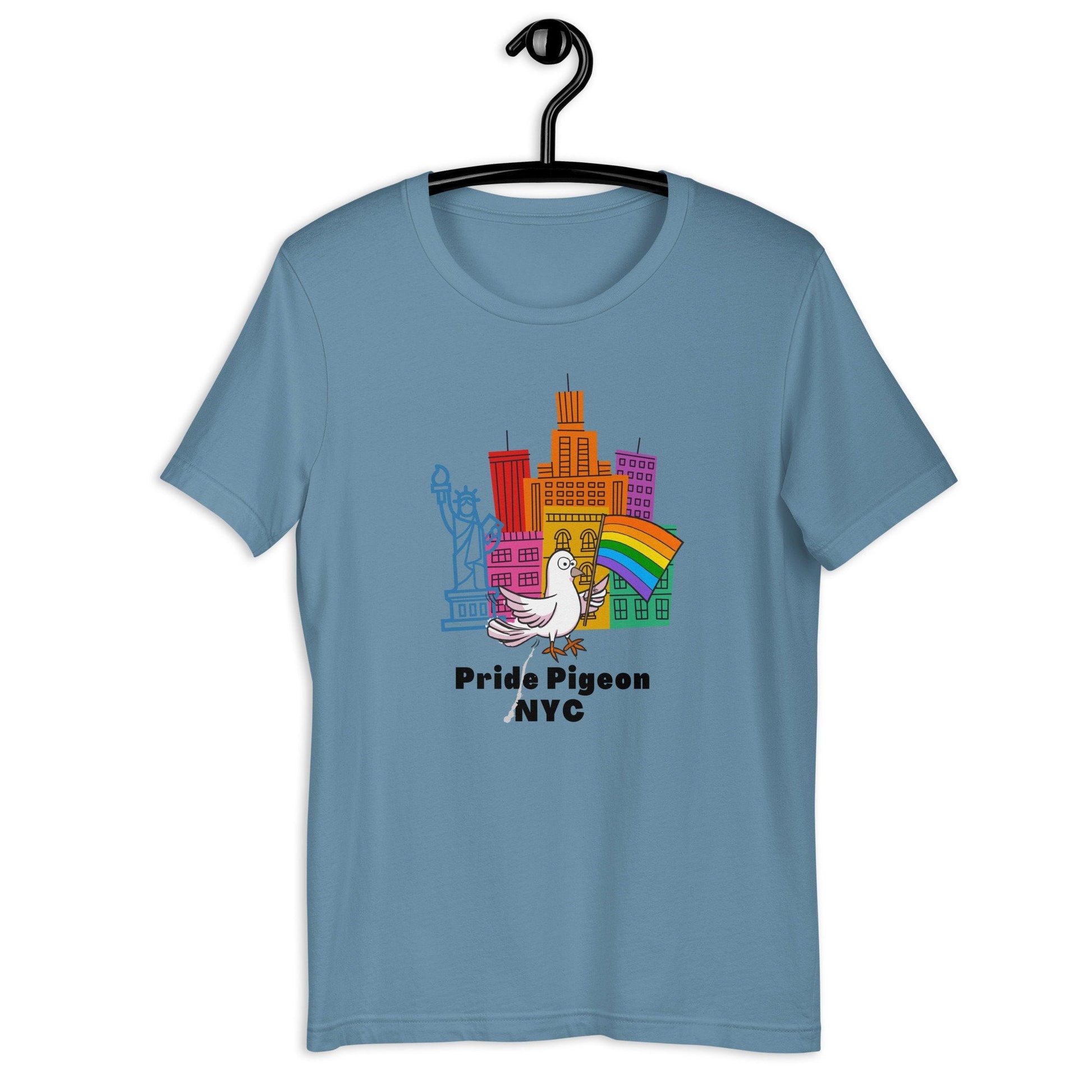 Pride Pigeon NYC LGBTQ Rainbow Flag City Pet Bird Pigeons Unisex t-shirt - ActivistChic