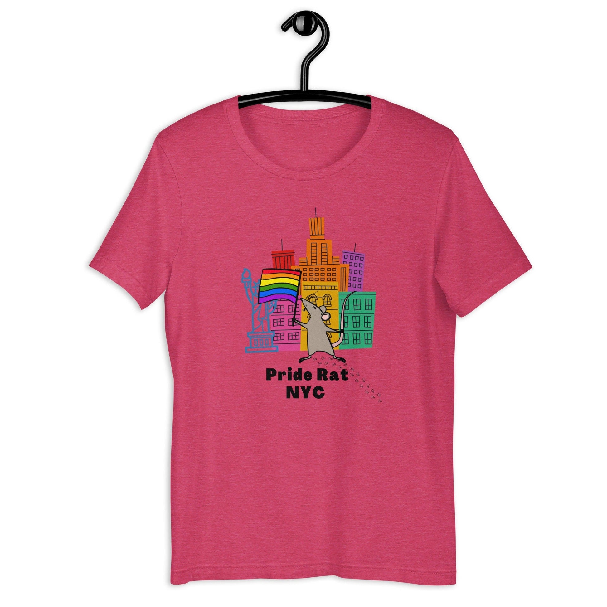 Pride Rat NYC LGBTQ Rainbow Flag City Pet Animal Cute Rats Unisex t-shirt - ActivistChic