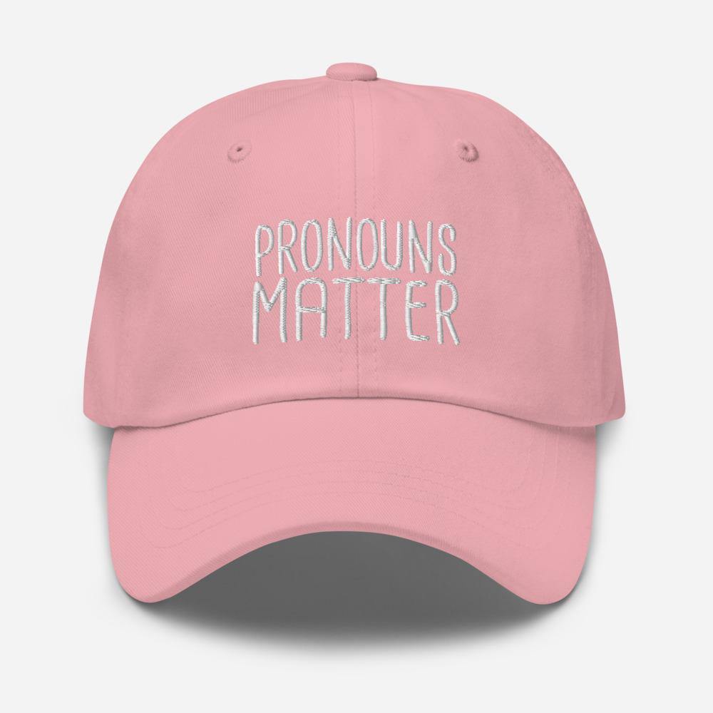 Pronouns Matter Trans Transgender FTM MTF LGBTQ Gifts Dad hat - ActivistChic