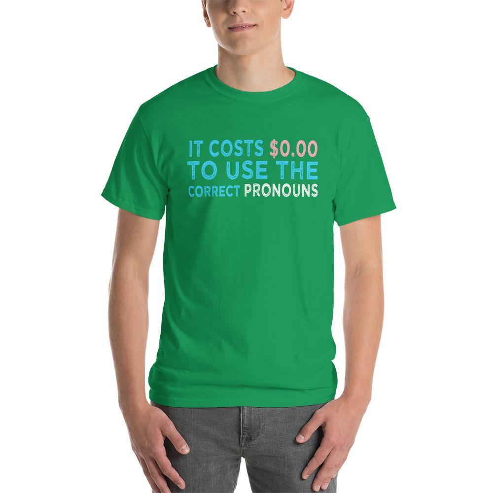 Pronouns Matter Use The Correct Ones Trans Transgender FTM MTF Flag Pride Short Sleeve T-Shirt - ActivistChic