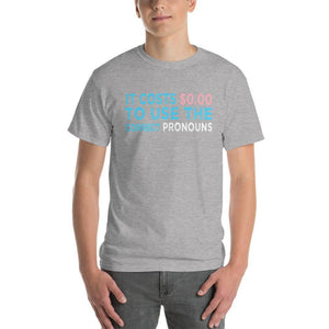 Pronouns Matter Use The Correct Ones Trans Transgender FTM MTF Flag Pride Short Sleeve T-Shirt - ActivistChic