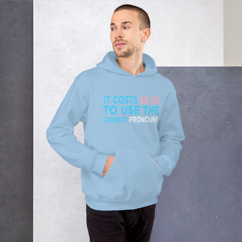 Pronouns Matter Use The Correct Ones Trans Transgender FTM MTF Flag Pride Unisex Hoodie - ActivistChic