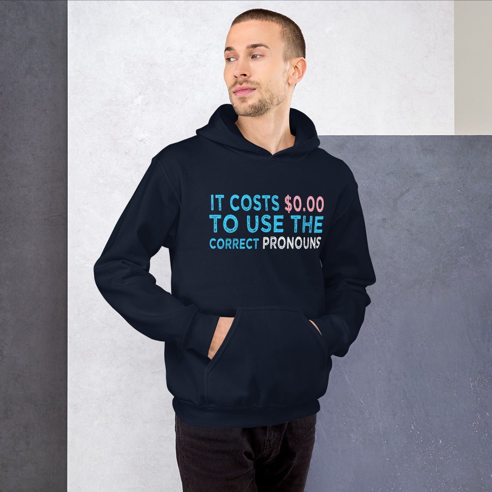 Pronouns Matter Use The Correct Ones Trans Transgender FTM MTF Flag Pride Unisex Hoodie - ActivistChic