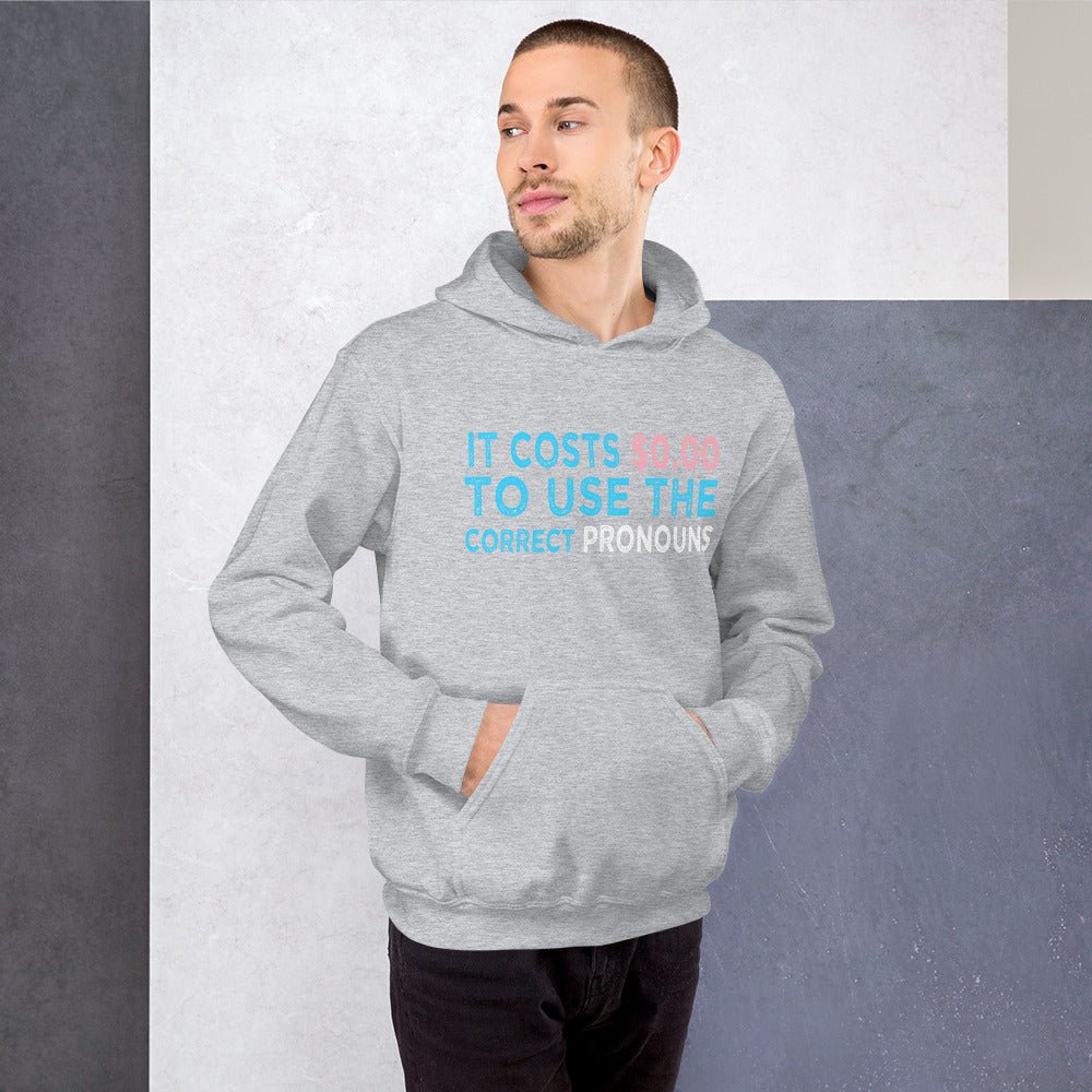 Pronouns Matter Use The Correct Ones Trans Transgender FTM MTF Flag Pride Unisex Hoodie - ActivistChic