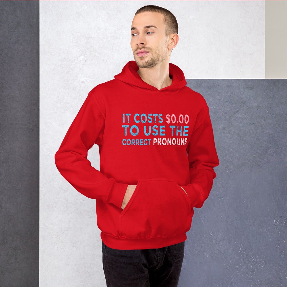Pronouns Matter Use The Correct Ones Trans Transgender FTM MTF Flag Pride Unisex Hoodie - ActivistChic