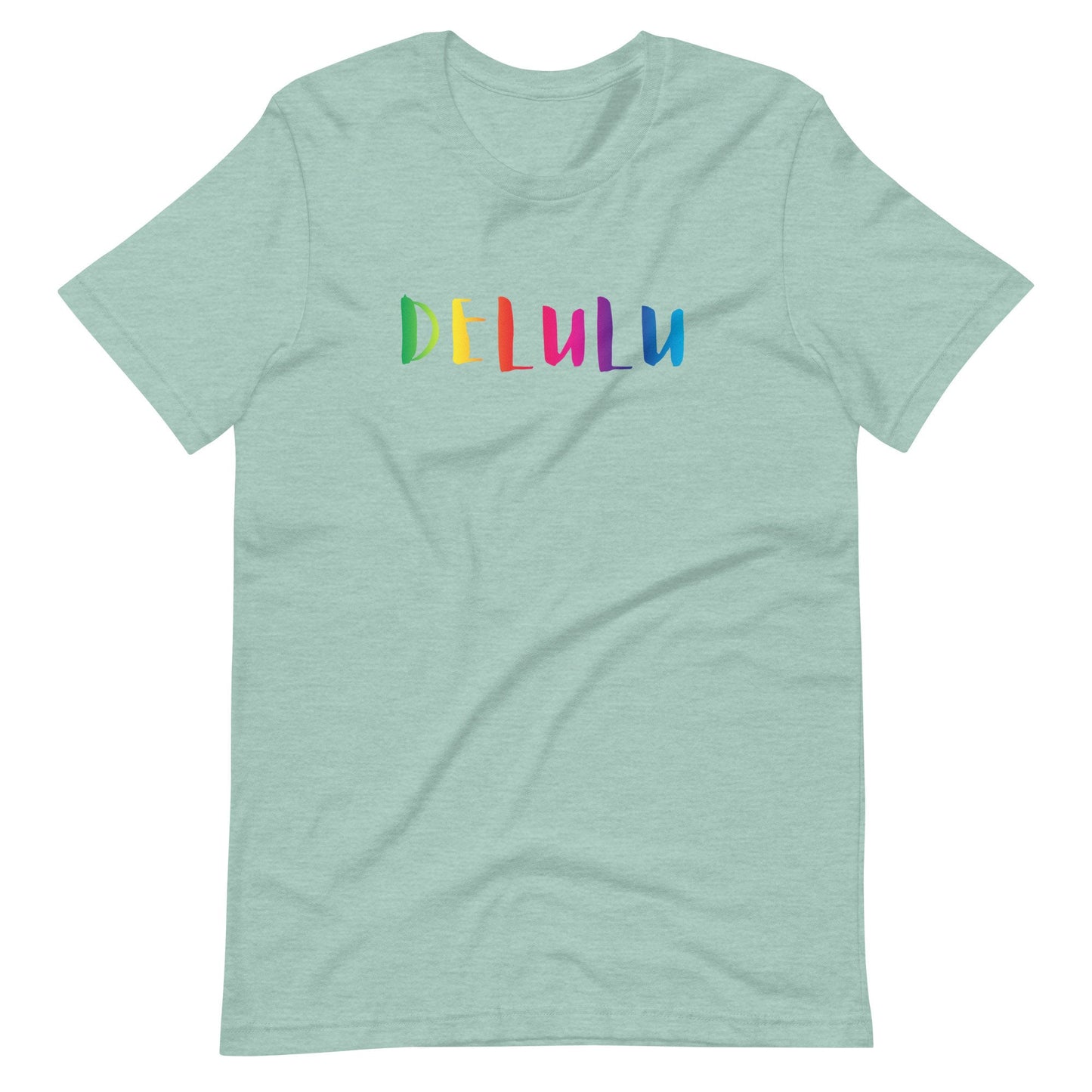 Rainbow Delulu Vibrant, Trending Phrase LGBTQ Meme Unisex t-shirt - ActivistChic