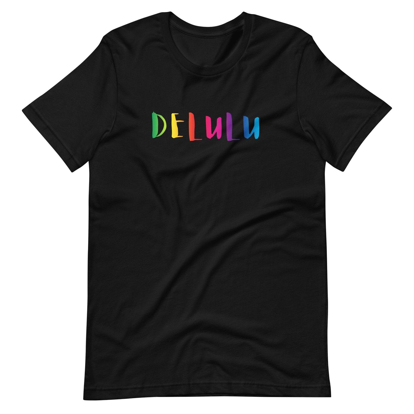 Rainbow Delulu Vibrant, Trending Phrase LGBTQ Meme Unisex t-shirt - ActivistChic