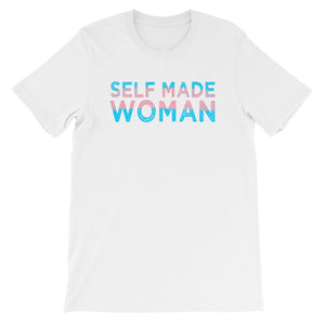 Self Made Woman Trans Flag Transgender Gift MTF Short-Sleeve Unisex T-Shirt - ActivistChic